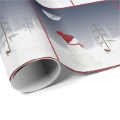 Kerstsneeuwman Met Gouden Ster Cadeaupapier (Rol Hoek)