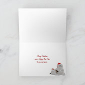 Kerstsneeuwman met gouden ster feestdagen kaart (Binnen)