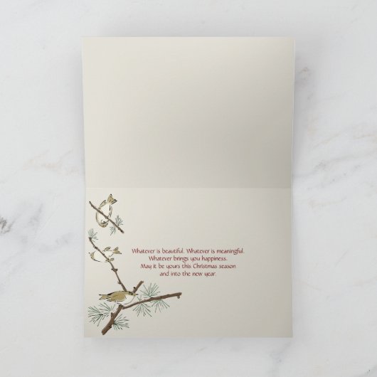 Kerstsneeuwman met gouden ster in sneeuw bedankkaart (Binnen)