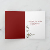 Kerstsneeuwman met gouden ster Ornament Feestdagen Kaart (Binnen)