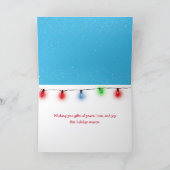 Kerstsneeuwman met JOY-tekst Kaart (Binnen)