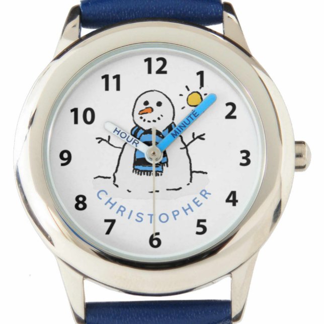 kerstsneeuwman met naam. Kinderen Horloge (Creator heeft geüpload)