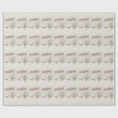 Kerstsneeuwman met ster cadeaupapier (Vlak)