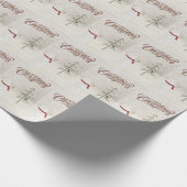 Kerstsneeuwman met ster cadeaupapier (Hoek)