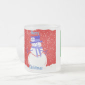 Kerstsneeuwman Mokken van glas - Gifts - Fun (Voorkant links)