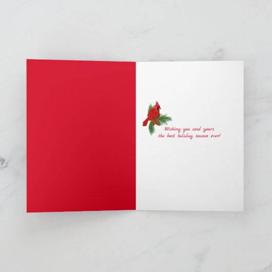 Kerstsneeuwman op de slede feestdagen kaart (Binnen)