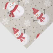Kerstsneeuwman Patronen Ontwerp 6 Tissuepapier (Detail)