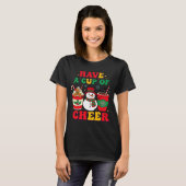 Kerstsneeuwman Peperkoek Warme Chocolade Kerstvreu T-shirt (Voorkant volledig)