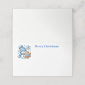 Kerstsneeuwman Plaatskaartje (Buitenkant ongevouwen)