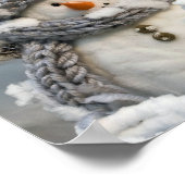 Kerstsneeuwman Poster (Hoek)