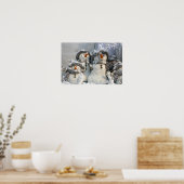 Kerstsneeuwman Poster (Keuken)