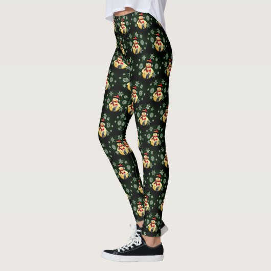 Kerstsneeuwman Print All-Over Legging (Links)
