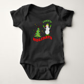 Kerstsneeuwman Romper (Voorkant)