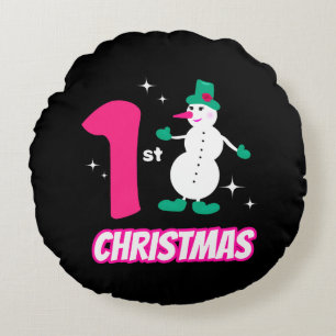 Kerstsneeuwman rond kussen
