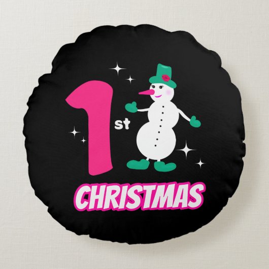 Kerstsneeuwman  rond kussen (Voorkant)