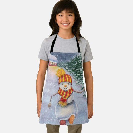 Kerstsneeuwman Schort (Insitu)