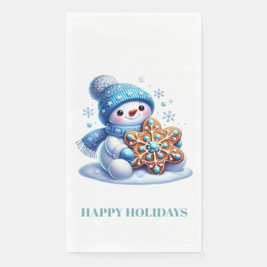 Kerstsneeuwman servet (Voorkant)