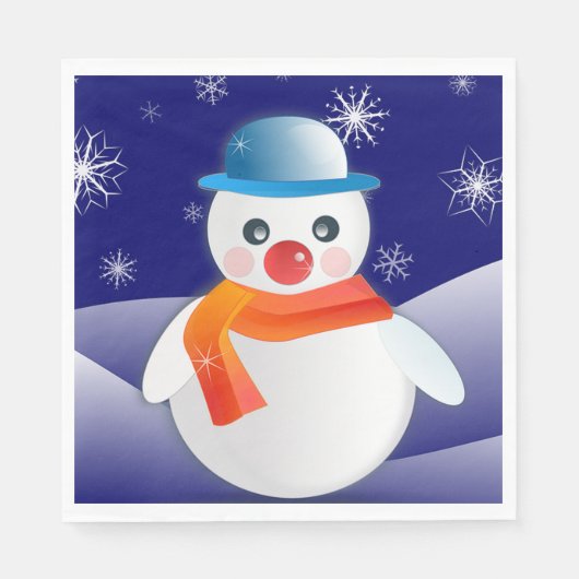 Kerstsneeuwman Servet (Voorkant)