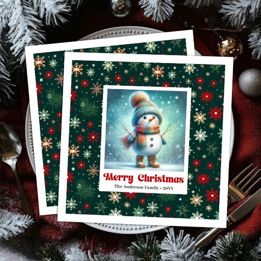 Kerstsneeuwman Servetten Persoonlijk Voor Kinderen