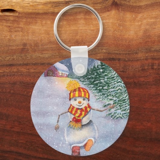 Kerstsneeuwman Sleutelhanger (Voorkant)