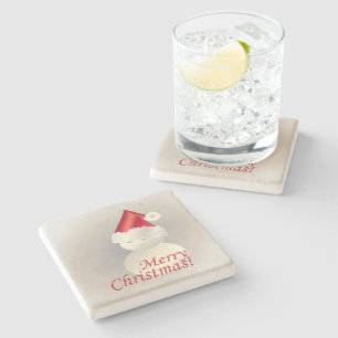 Kerstsneeuwman Stenen Onderzetter