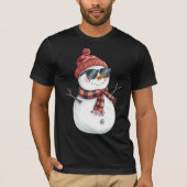 Kerstsneeuwman T-shirt (Voorkant)