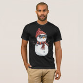 Kerstsneeuwman T-shirt (Voorkant volledig)