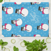 Kerstsneeuwman Theedoek (Gevouwen)