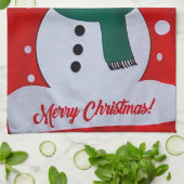 Kerstsneeuwman Theedoek (Gevouwen)