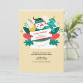 Kerstsneeuwman verhuisbericht kaart (Staand voorkant)
