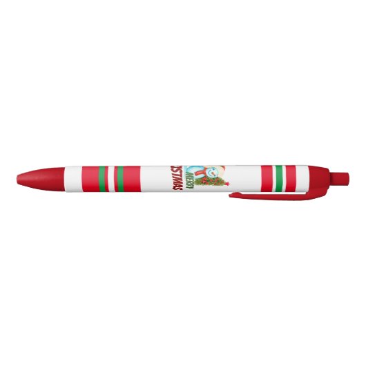 Kerstsneeuwman Zwarte Inkt Pen (Bodem)