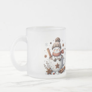 Kerstsneeuwmanmok, Warme Cacaofeestelijke Winter A Matglas Koffiemok