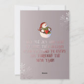 Kerstsneeuwmannen Feestdagenkaart (Achterkant)