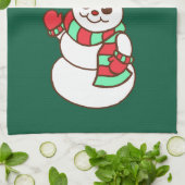Kerstsneeuwmannen Keukenhanddoek (Gevouwen)