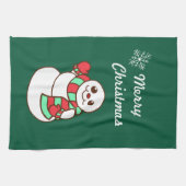 Kerstsneeuwmannen Keukenhanddoek (Horizontaal)