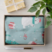 Kerstsneeuwmanpatronen ontwerp 2 tissuepapier (Geschenk)