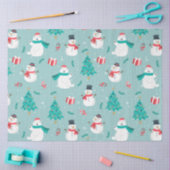 Kerstsneeuwmanpatronen ontwerp 2 tissuepapier (Craft)