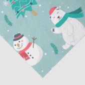 Kerstsneeuwmanpatronen ontwerp 2 tissuepapier (Detail)