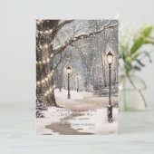 Kerstsneeuwnacht Feestdagenkaart (Staand voorkant)