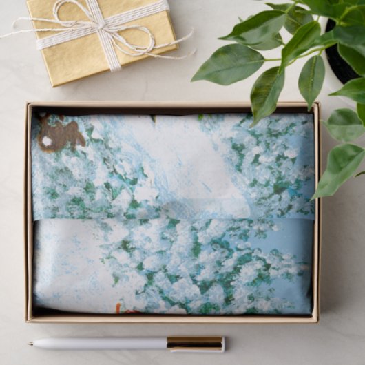 Kerstsneeuwpapier Tissuepapier (Geschenk)