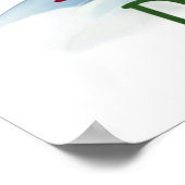 Kerstsneeuwpop bar lounge drink feestwijn poster (Hoek)