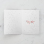 Kerstsneeuwpop in de deur feestdagen kaart (Binnen)