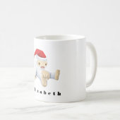 Kerstsneeuwpop met een rode kersthat koffiemok (Voorkant rechts)