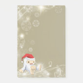 Kerstsneeuwpop met een rode kersthat post-it® notes (Voorkant)