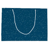 Kerstsneeuwpoppen in sneeuwvlokken groot cadeauzakje (Achterkant)