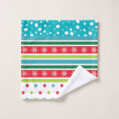 kerstsneeuwpoppen, vlekvormig bad handdoek (Wasdoekje)