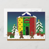 Kerstsneeuwscène Feestdagenkaart (Voorkant / Achterkant)