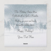 Kerstsneeuwscènefeestjes Miracles-kaart Feestdagenkaart (Achterkant)