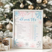 Kerstsneeuwschilfers roze of blauwe Oude Wives Tal Poster