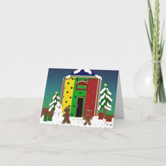 Kerstsneeuwsfeer Feestdagen Kaart (Voorkant)